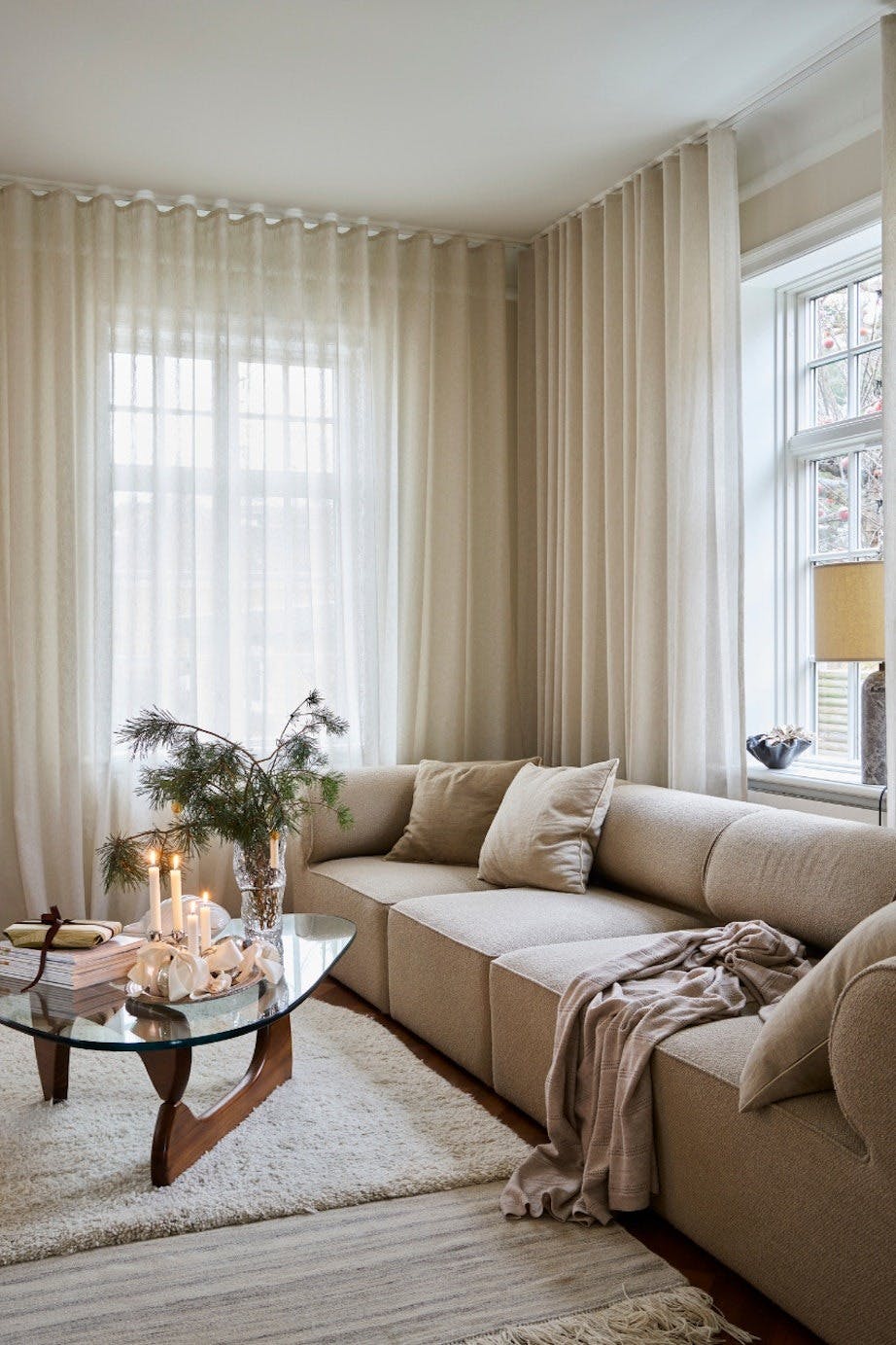 Beige sofa hjørne